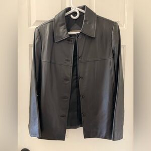 Vintage Y2K Black Leather Jacket